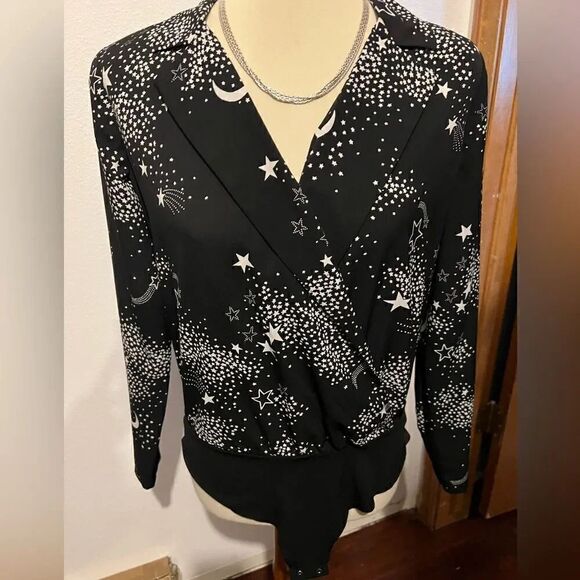 NWOT Bar III Size Med. Long Sleeve Bodysuit Snap #124 - Picture 9 of 9